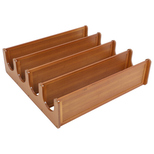 1Set Bamboo Shoe Rack Multi-Tier Brown Entryway Organizer