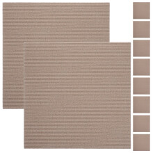 Carpet Tile Peel And Stick Polyester Khaki 10pcs