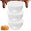 1.2 Litre (SET OF 3) Clear Plastic Steam Pudding Bowls 2