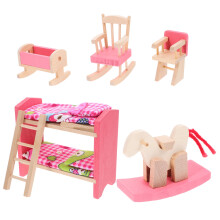 Wooden Room Bedroom Set Play House Toy