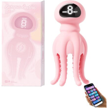 Vibrador de pene controlado por aplicación con 10 modos de vibración, masajeador de pulpo de silicona para hombres, mujeres y pare