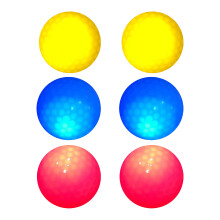 6Pcs Electronic LED Golf Balls Colored Flashing Balls for Night Play