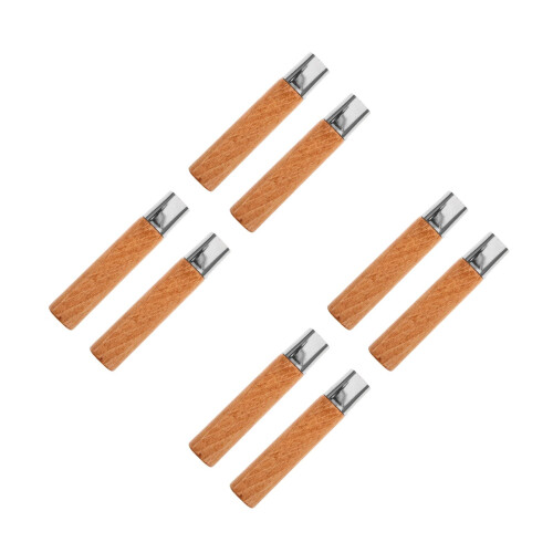 8Pcs Kitchen Cutter Replacement Handles Wood Grip Ergonomic DIY Tool