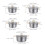 5Sets Gold Stainless Steel Soup Pots Set Double Handle Fast Cooking 2