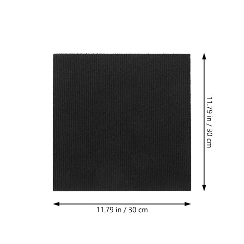 Peel And Stick Floor Tile Decals Black Polyester 10pcs 1