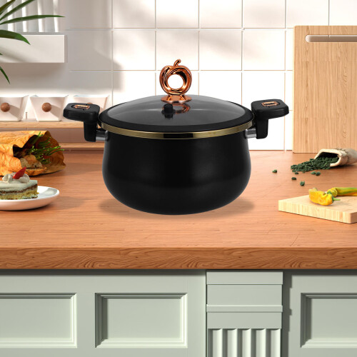 Home Use Black Micro Pressure Cooker Non-Stick Enamel Pot 2