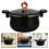 Home Use Black Micro Pressure Cooker Non-Stick Enamel Pot 6