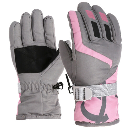 Kids Ski Gloves Windproof Thermal Grey S/M/L 1
