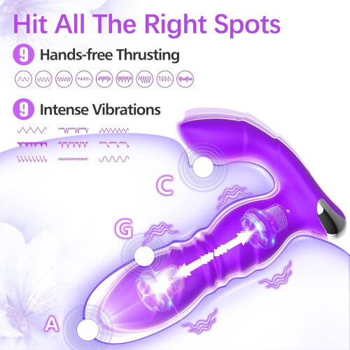 App Controlled Thrusting Massager, Remote Control, 9 Vibration Modes for Couples 1