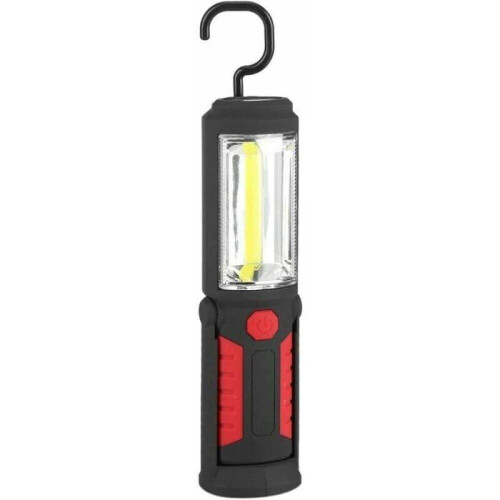 Επαναφορτιζόμενο φως εργασίας LED - 2200mAh COB LED - 650 lumens - Κόκκινο - Με μαγ