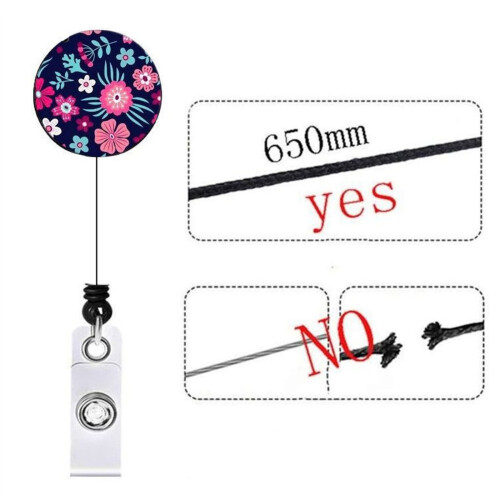 Lanière violette pour badge d'identification avec porte-clés et dragonne 2
