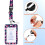 Lanière violette pour badge d'identification avec porte-clés et dragonne 4