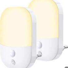 Veilleuse LED avec capteur - Lot de 2 - Capteur crépusculaire et détecteur de mouvement -