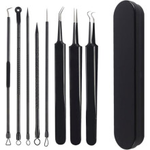 8 Stück Extracteur Point Noir, Tire Comedon Point Noir Werkzeuge und Zubehör, Pince Kit Point N
