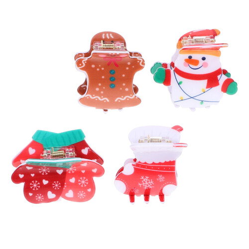 Conjunto de 4 Presilhas de Natal para Mulheres e Meninas 2
