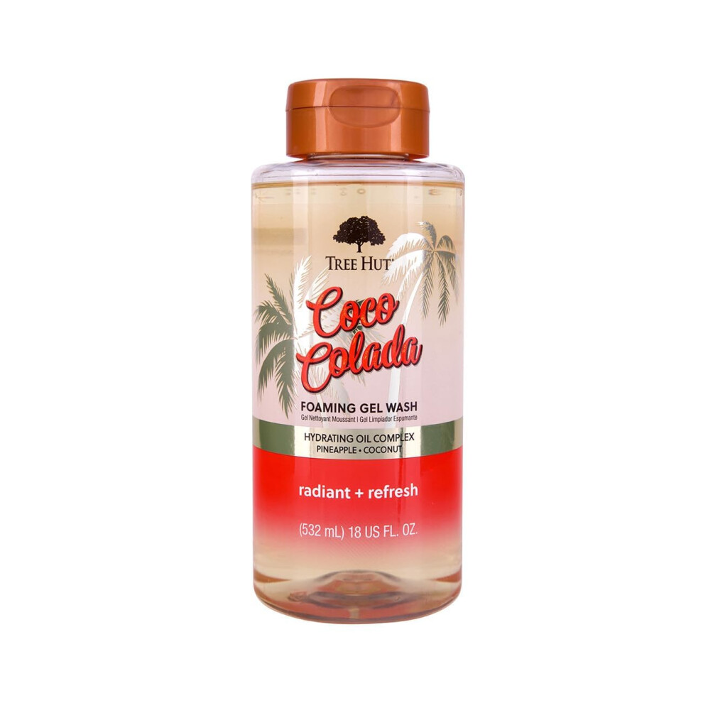 Tree Hut Coco Colada Foaming Gel Wash, Moisturizing & Hydrating Body Wash, 18 Fl Oz