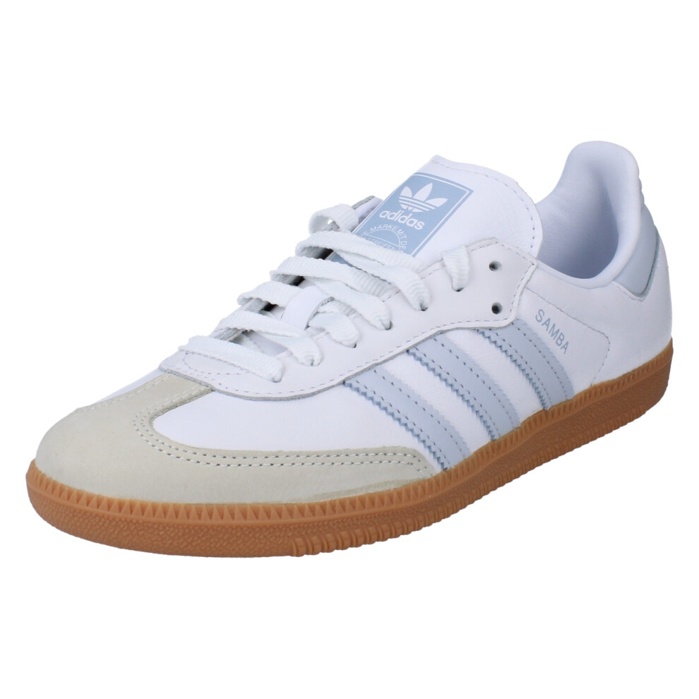 Adidas (4.5) Originals Samba Og Womens Trainers Sneakers White/Blue