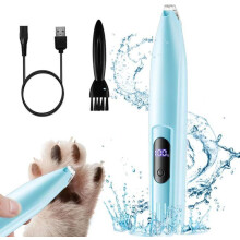 Tondeuse de pattes de chien,Pet Foot Hair Clipper with LED Light,Rechargeable Low Nois
