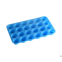 Moule à muffins et cupcakes antiadhésif en silicone pour 24 moules, sans BPA, 100 % si