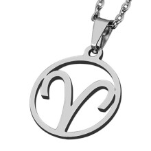 Zense - Pendentif zodiaque Bélier pour homme ZP0234 - Avec cha?ne 51 cm