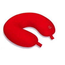 Coussin vibrant microbilles tissu confortable pour massage du cou - KINEA CONCEPT - Rouge