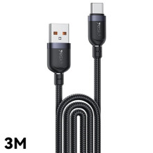 Πλεγμένο καλώδιο δεδομένων USB - RNCYN - 3 μέτρα - Γρήγορη φόρτιση 12W - Κρά