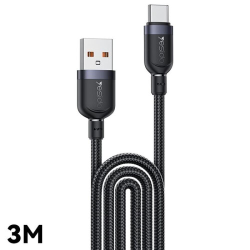 Πλεγμένο καλώδιο δεδομένων USB - RNCYN - 3 μέτρα - Γρήγορη φόρτιση 12W - Κρά