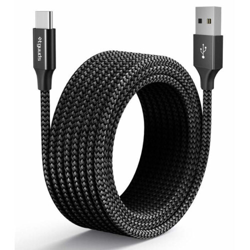 Câble Usb C 5M，Long Câble Usb Vers Usb C 3A Charge Rapide Nylon Tressée Cable Type C Pour