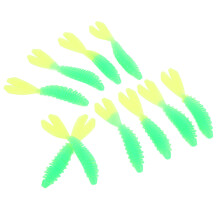 10 Piece Soft Lure Set Double Tails