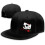 Svart Skull Finger Flat Bill Baseball Cap for Menn 1