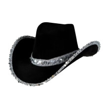 Cowboyhatt med silverdetaljer för kvinnor