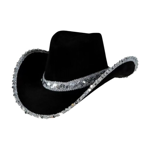 Cowboyhatt med silverdetaljer för kvinnor