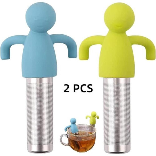 Colino da tè - Acciaio inossidabile - 304 - Design ergonomico - 2 pezzi - Resistente e pratico