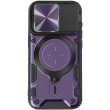 Custodia - AVIZAR - iPhone 15 Pro - Protezione fotocamera integrata - Anello magnetico - Viola