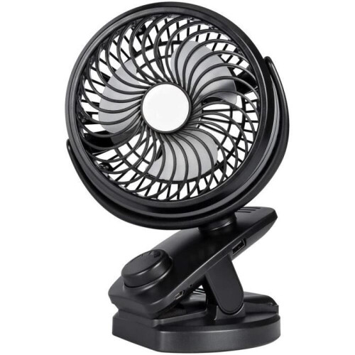 Ventilatore a clip - Mini ventilatore a clip - Nero