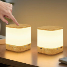Lampada da comodino a LED - NETTLIFE - Ricaricabile 1800mAh - Dimmerabile tramite touch - 3 temperature di co