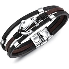 Bracciale in pelle - ORGANGONFAND - Bracciale da uomo - Regali di compleanno e di Natale - no