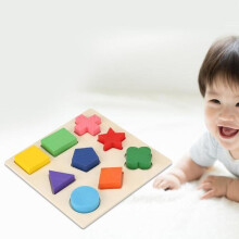 Puzzle in legno per bambini - FYDUN - 9 pezzi - Forme geometriche - Giocattolo educativo