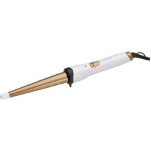 Ferro arricciacapelli Profi-Care PC-HC 3049, bianco e oro con funzione ionica.