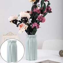 Vaso geométrico de plástico 9x18cm – Branco ou Verde