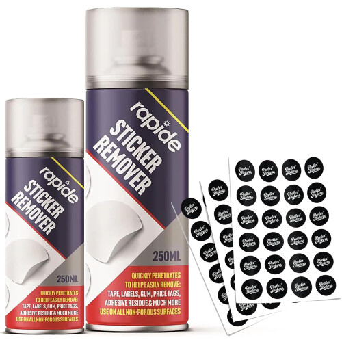 2 x 250ml Sticker Adhesive Residue Remover Spray