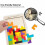 Εκπαιδευτικό παιχνίδι - Tetris Tangram - Ξύλινα παζλ - 8 χρώματα - Βελτιώνε 3