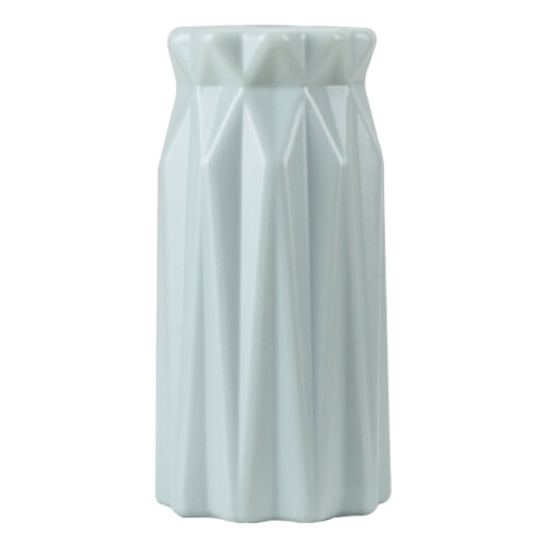 Vaso geométrico de plástico 9x18cm – Branco ou Verde 1