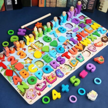 Brinquedo de madeira Montessori, quebra-cabeça educativo de matemática para crianças e bebês, aprendizado