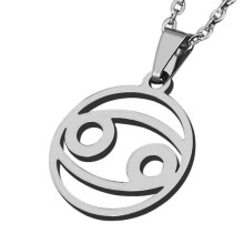 Pingente Zense - Signo de Câncer para Homens ZP0237 - Com corrente de 51cm