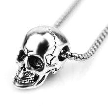 ZENSE - Colar Masculino - Pingente de Caveira Rock Punk Gótica, Altura 2,3