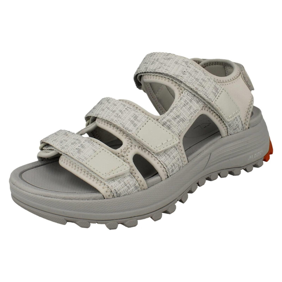 Clarks (, Uk 5.5) Ladies Adjustable Mimic Grip Sole Sandals - Atl Trek Sun White