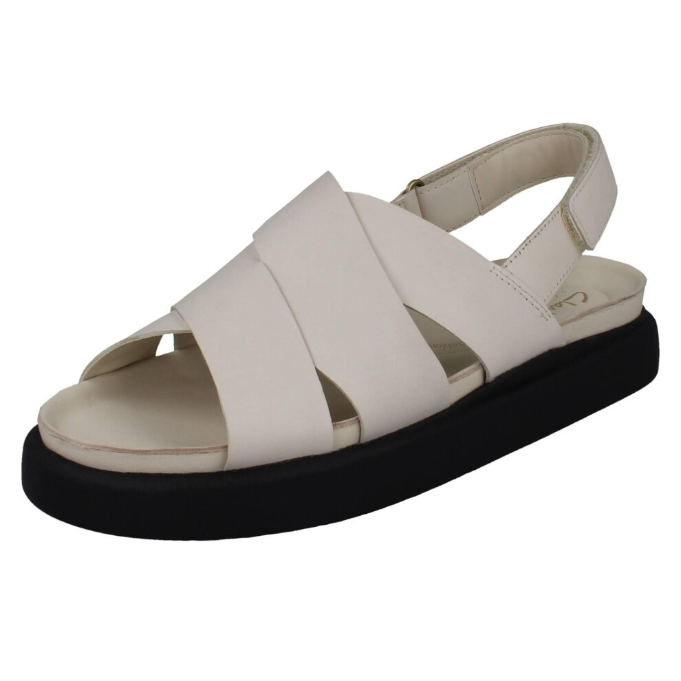 Clarks (Ivory, Uk 4) Ladies Slingback Sandals - Aristella Sun