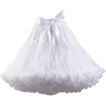 Women's Elastic Waist Chiffon Petticoat Puffy Tutu Tulle Skirt Princess Ballet Dance Pettiskirts Underskirt