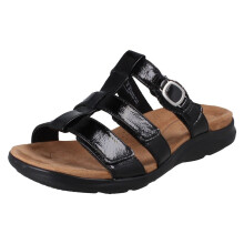 (Black, UK 5.5) Ladies Clarks Triple Strap Summer Sandals - Kitly Pearl
